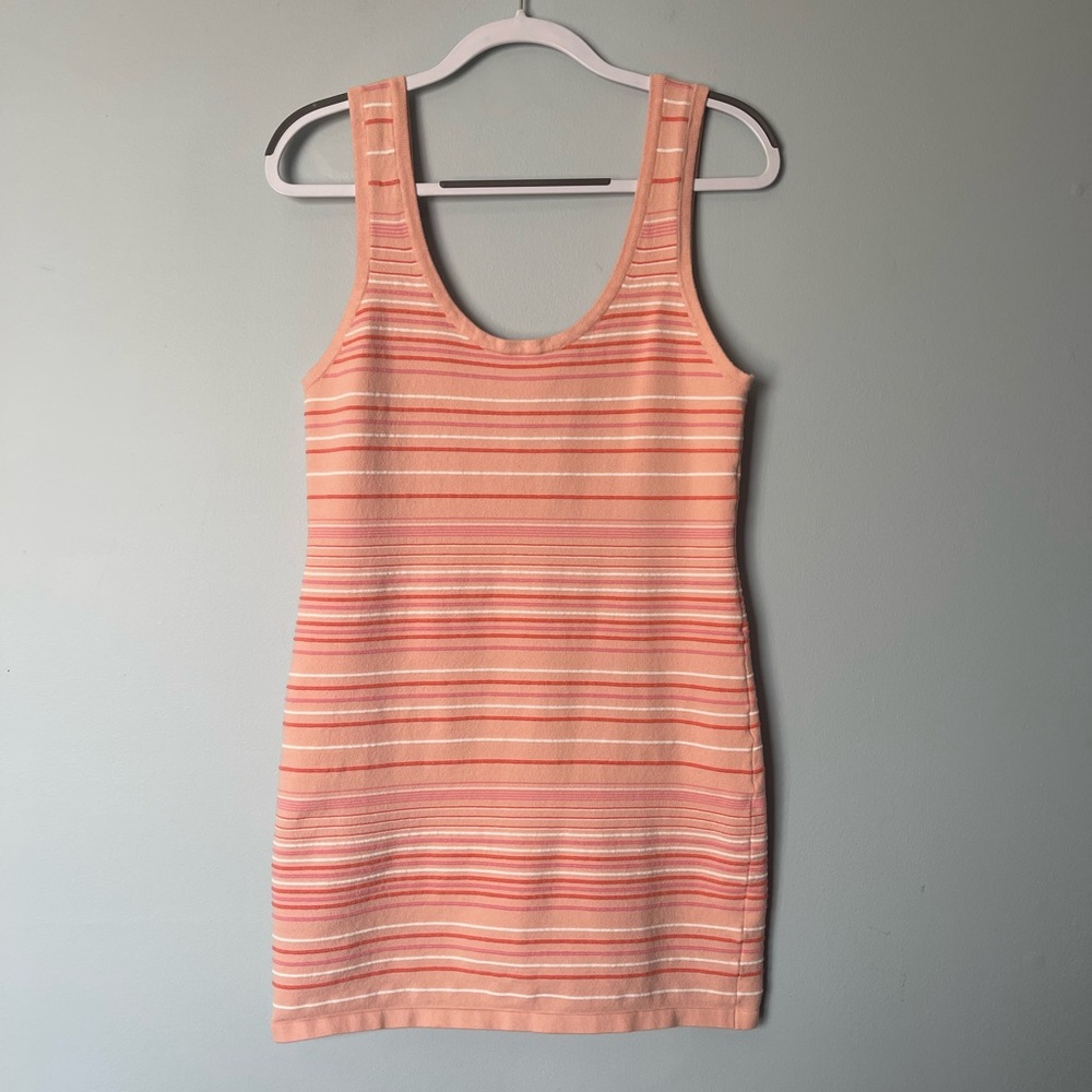 Z Supply Striped Peach Sleeveless Dress